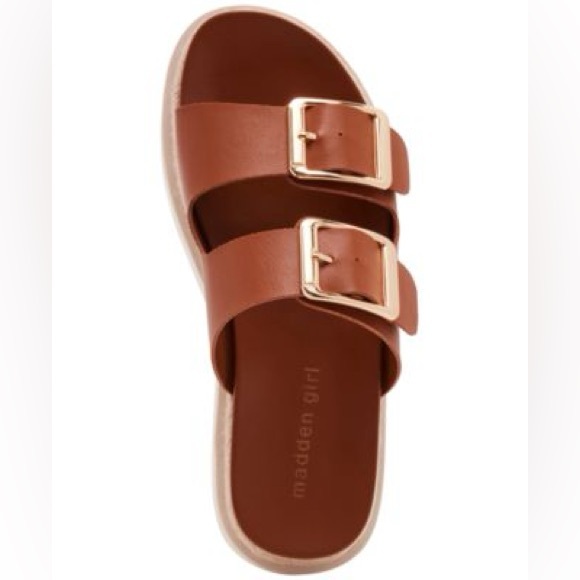 Women's Brown Double Strap Sandals - Picture 2 of 15